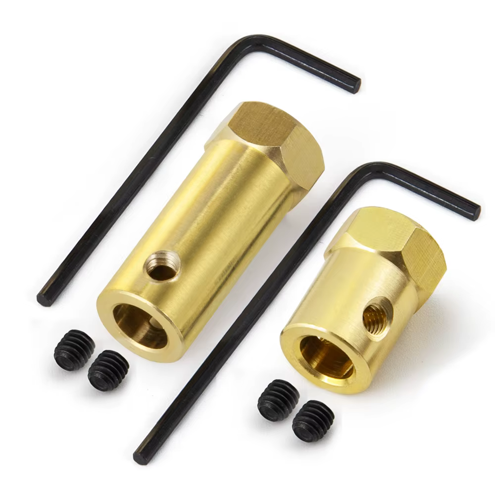 AXSPEED – coupleur d'accouplement hexagonal de roue de 12mm, adaptateur de manchon en laiton, connec