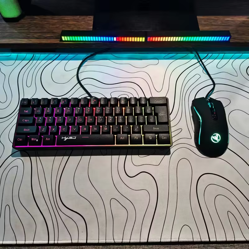 Ensemble clavier et souris de jeu rétroéclairés RVB 61 touches – Ensemble PC/ordinateur portable com
