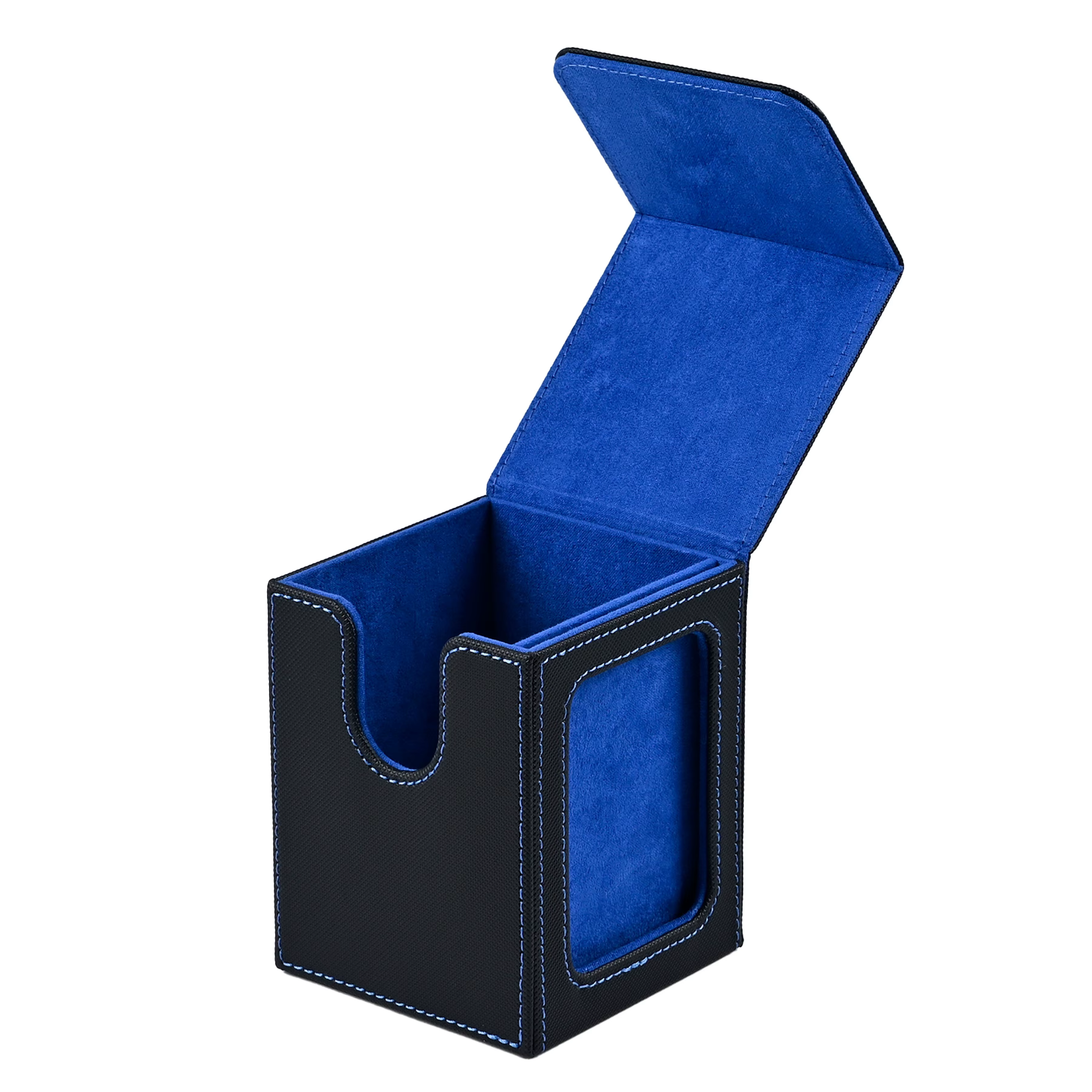 Boîte à cartes avec fenêtre de visualisation, capacité de 120+ cartes à pochettes individuelles, fer
