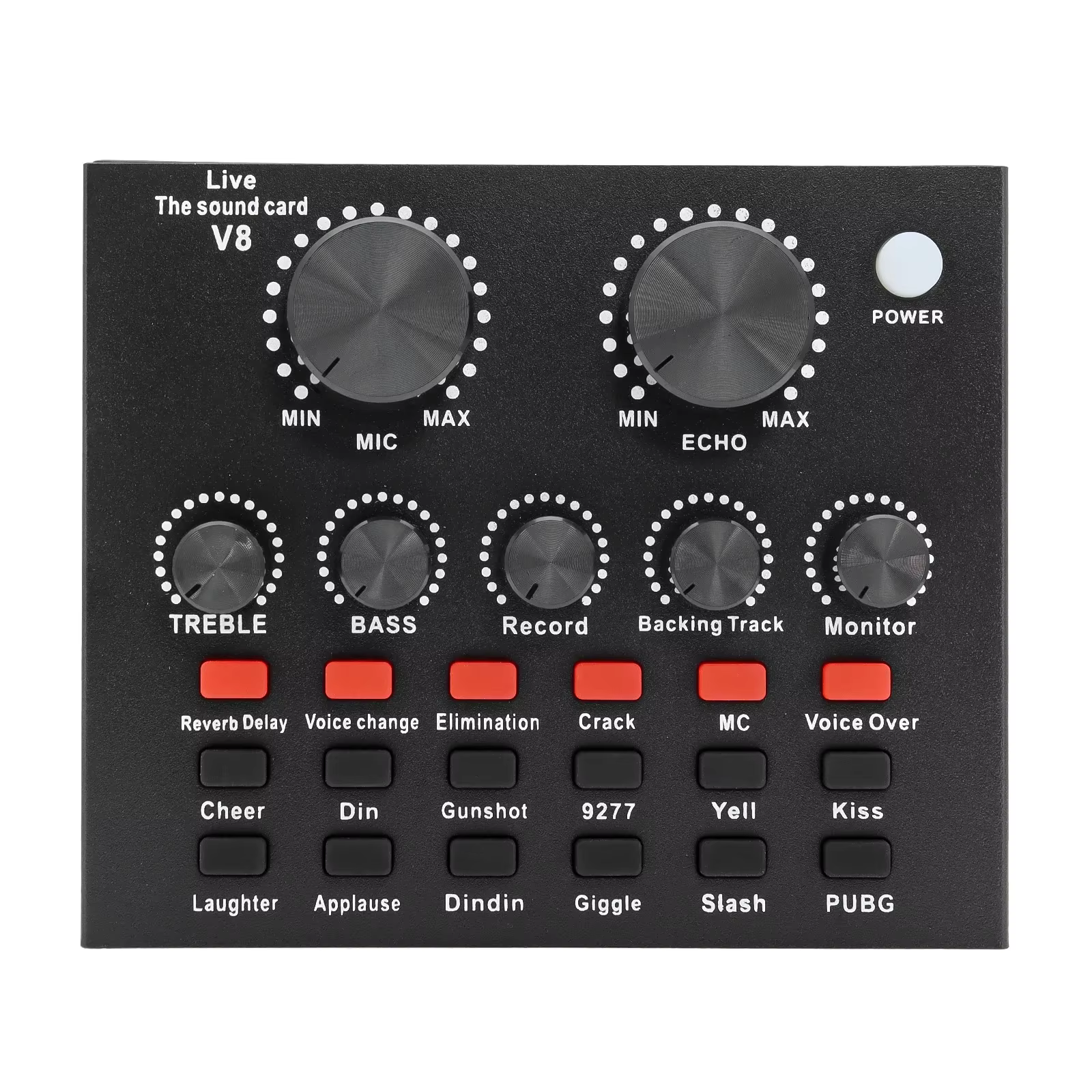 Carte son Audio V8, prise USB, équipement DJ, mélangeur Audio pour téléphone, ordinateur, PC, Webcas
