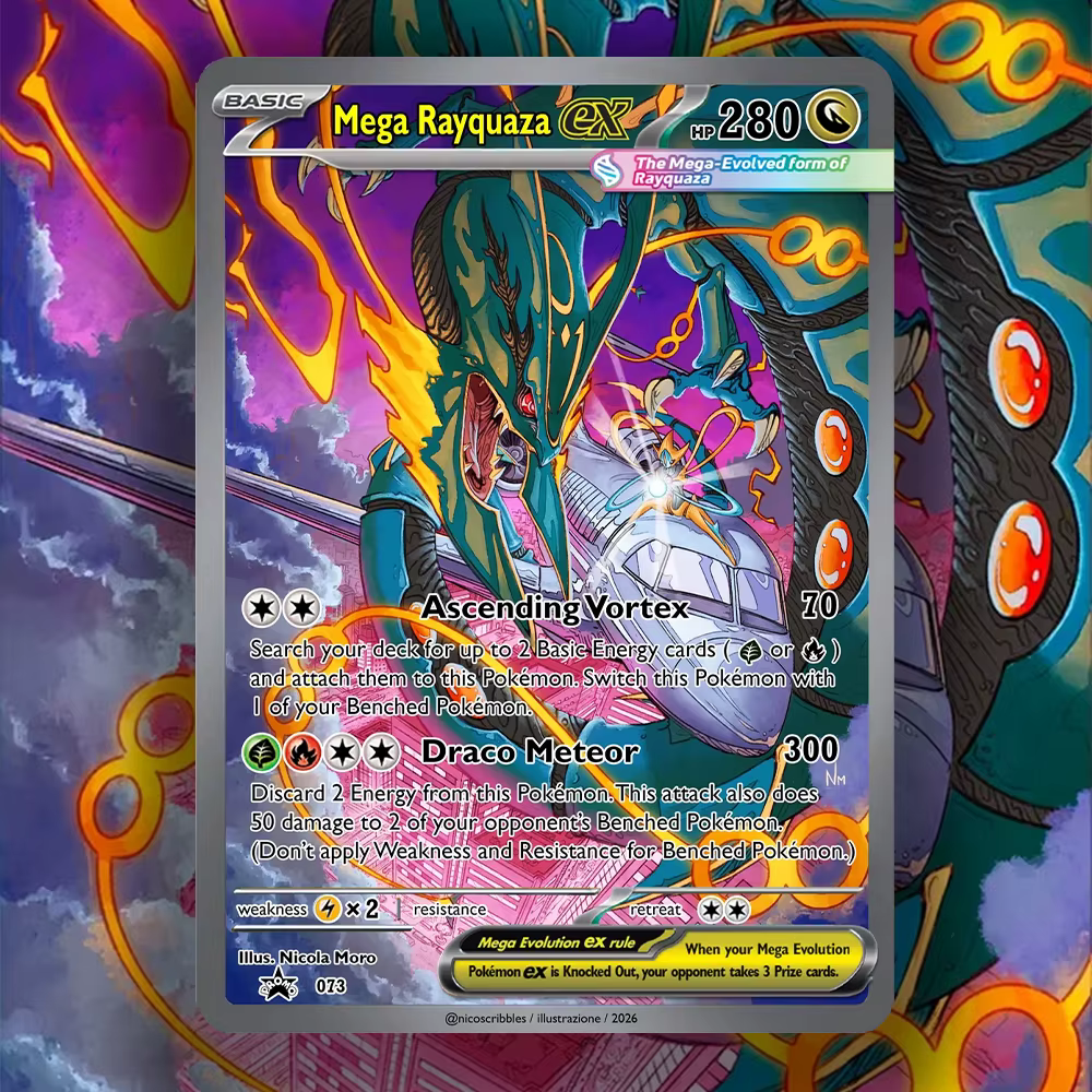 Cartes PKM Mega Rayquaza Ex/ Mega Darkrai Ex, cartes personnalisées de haute qualité, cartes de jeu 