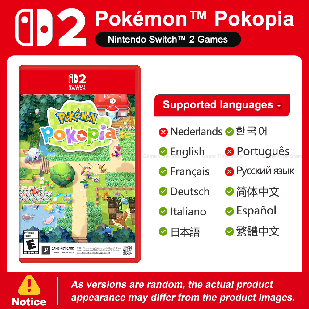 Pokemon Pokopia Nintendo Switch 2 Jeux Offres Spéciales 100% Neuf Original Cartouche de Jeu Physique