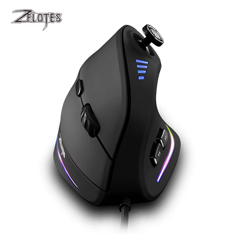 ZELOTES C-18 souris de jeu verticale 10000 DPI Programmable 11 boutons USB filaire rvb souris optiqu