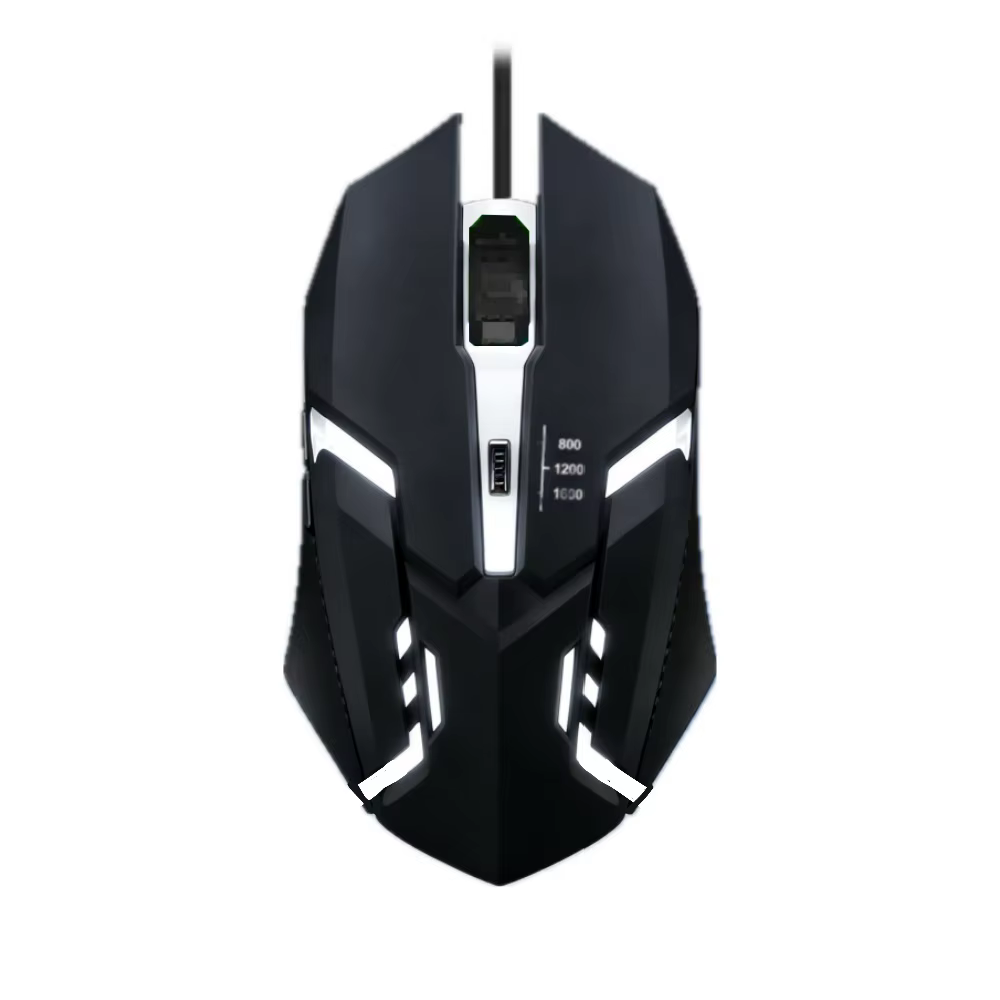 Souris de jeu ergonomique lumineuse LED de haute qualité, souris de jeu filaire USB à 4 boutons pour