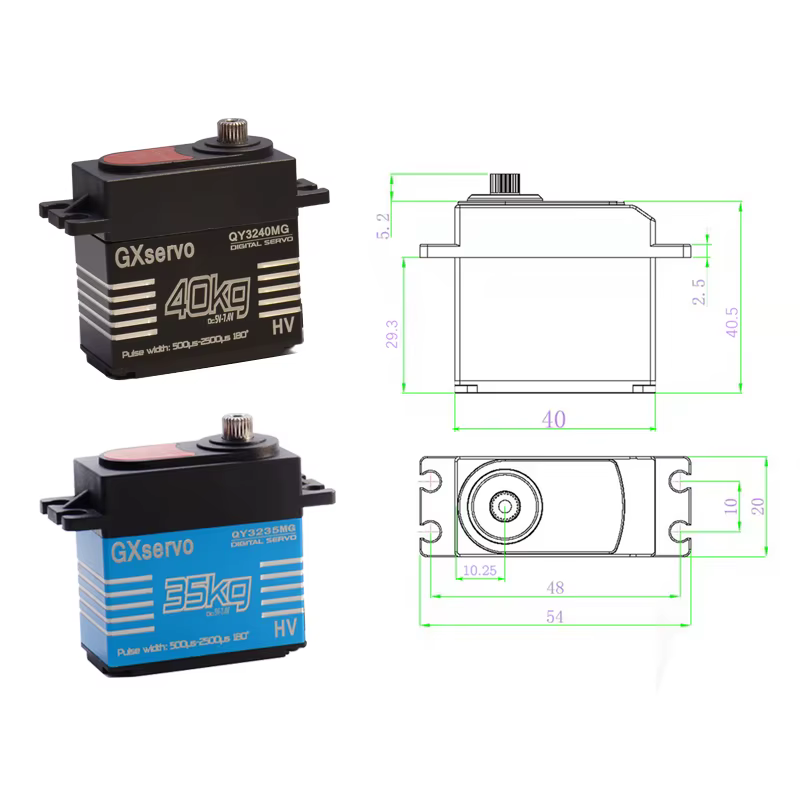 GXservo – servomoteur numérique à engrenages métalliques, haute vitesse, grand couple, 35KG 40KG, po