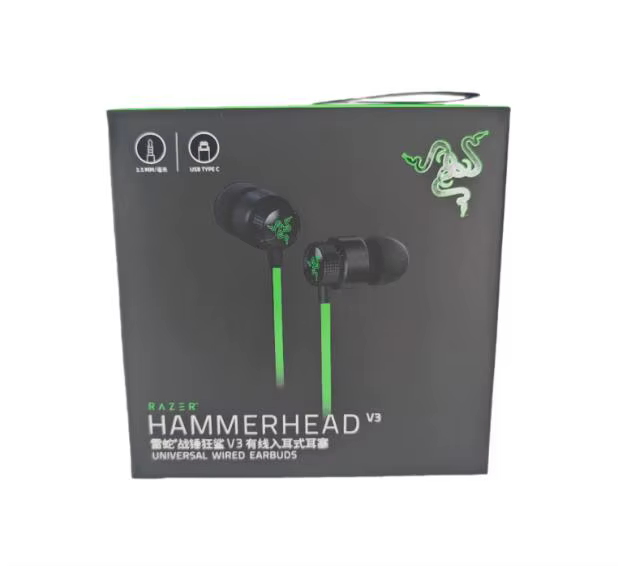 Razer Hammerhead V3 – écouteurs filaires multiplateformes, 3.5mm et USB Type C, pour PS4, PC, Mac, m