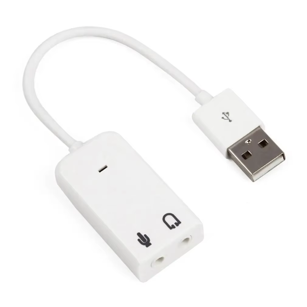 Carte son USB externe 7.1 canaux avec adaptateur Audio USB Jack 3.5mm pour casque et Microphone Comp