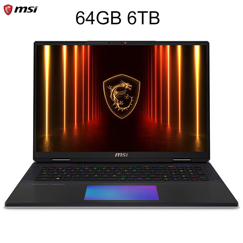 Ordinateur portable de jeu MSI Titan 18 HX AI 2025, écran 18 pouces 4K Mini LED 120Hz UHD+, Ultra 9-