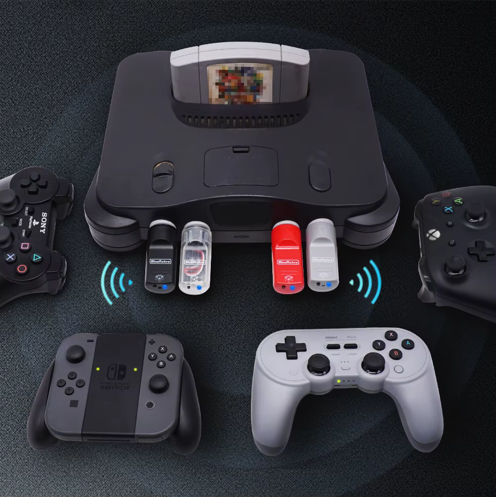 Adaptateur de contrôleurs de jeu sans fil RetroScaler BlueRetro pour Console Nintendo 64 vers PS3 PS