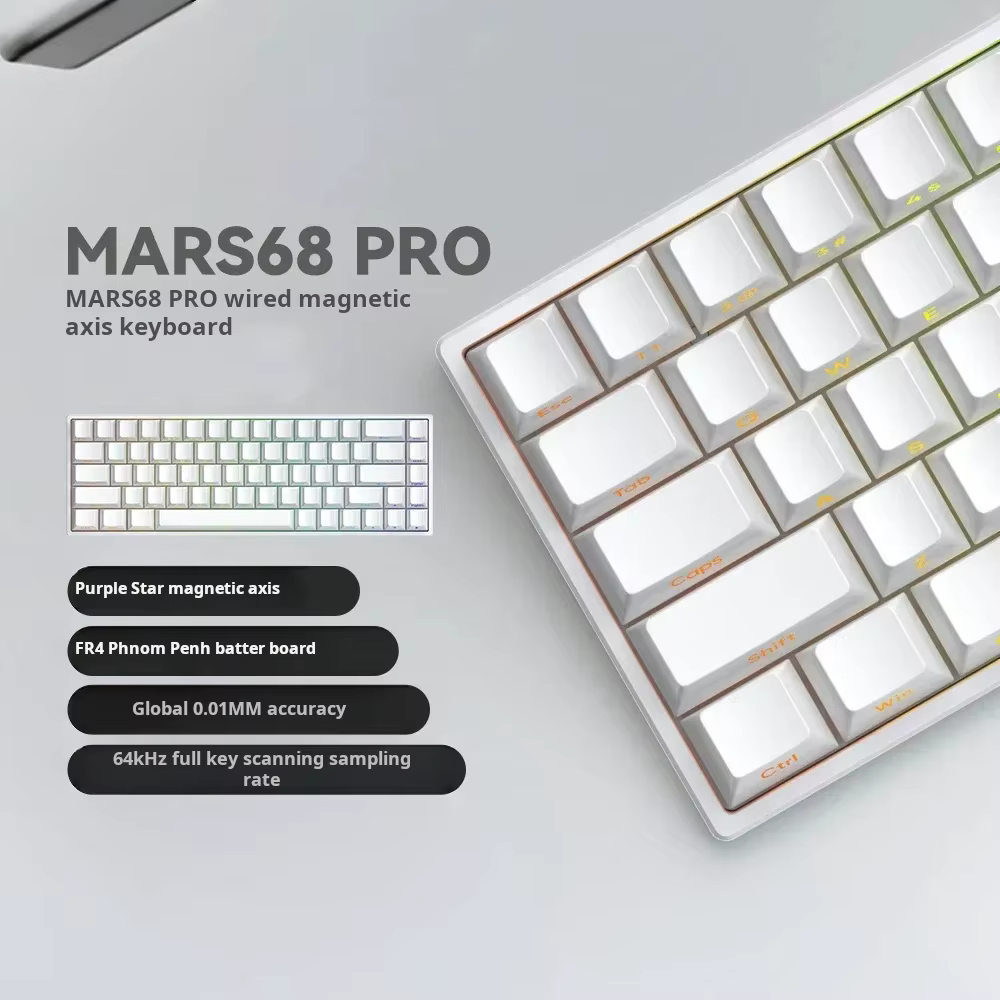 NOUVEAU Clavier de jeu IROK Carotmas Mars75 Mars68 Pro avec interrupteurs magnétiques, 8K RT0.001mm 