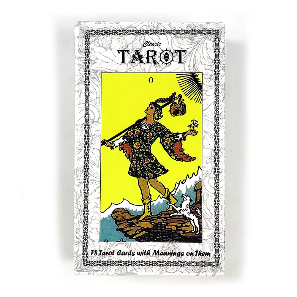 Grandes cartes de tarot 12*7CM, jeu de 78 cartes avec manuel d'instructions en papier pour débutants