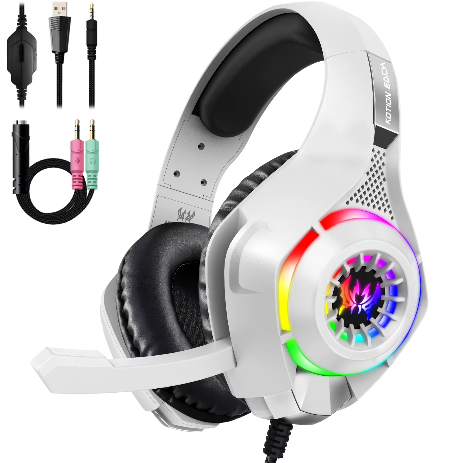 Casque de jeu filaire casque 3.5mm casque de jeu sur PC écouteurs avec micro Surround ENC pour ordin
