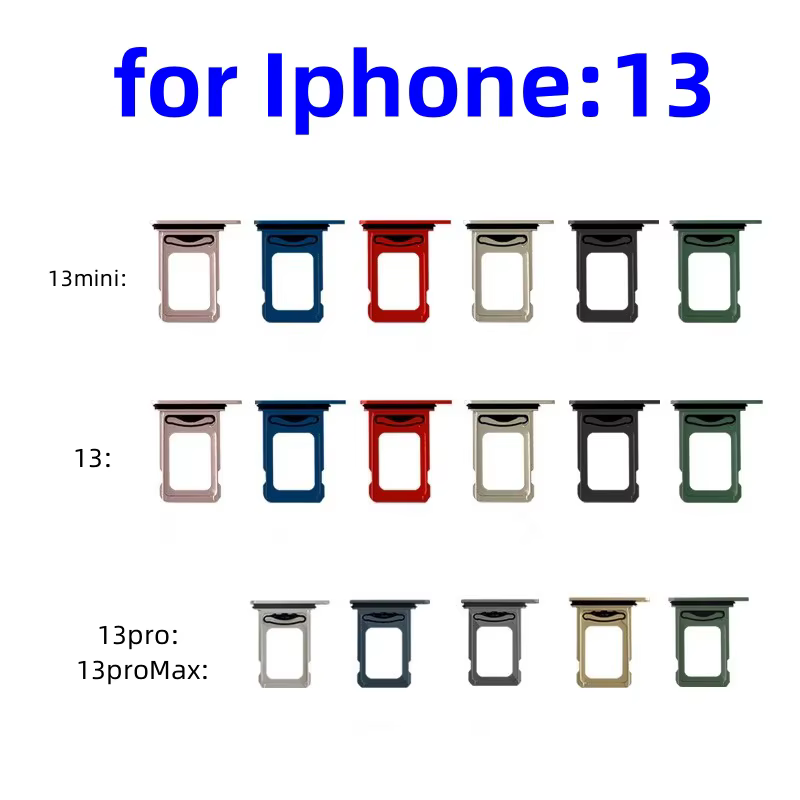 Plateau de carte SIM pour Iphone 13/13Pro/13ProMax, support de tiroir avec fente pour carte, plateau