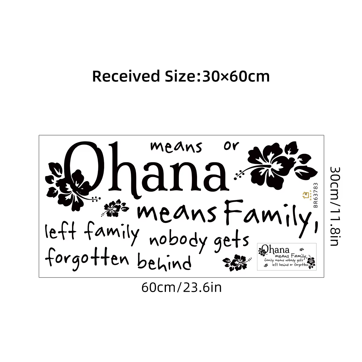 Anglais «mode la famille signifie personne se rendre derrière » autocollants muraux avec texte artis
