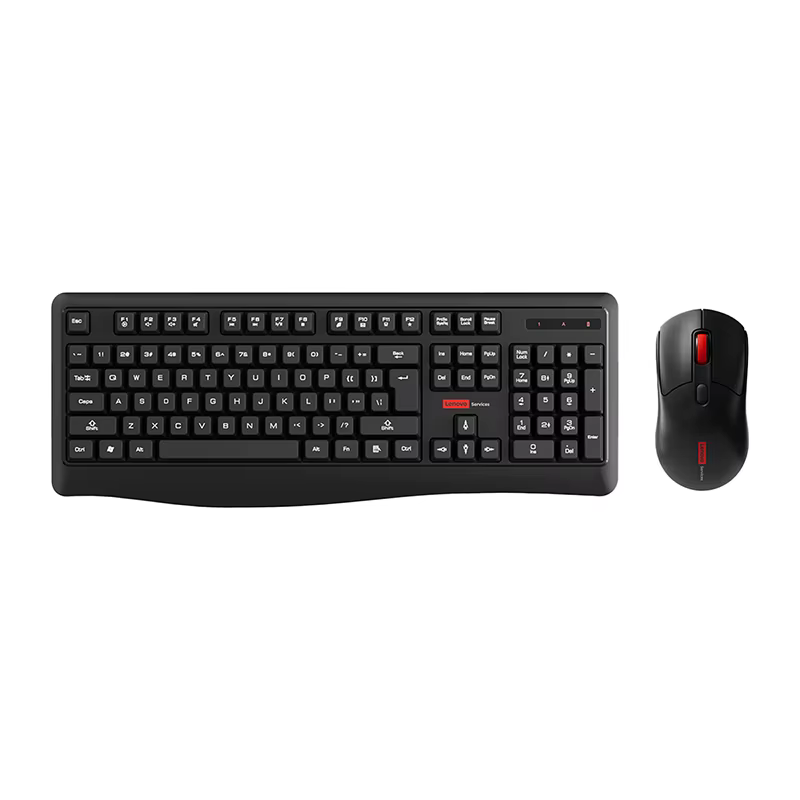 Lenovo – ensemble clavier et souris sans fil, combiné, 104 touches, silencieux, pour bureau, avec cl