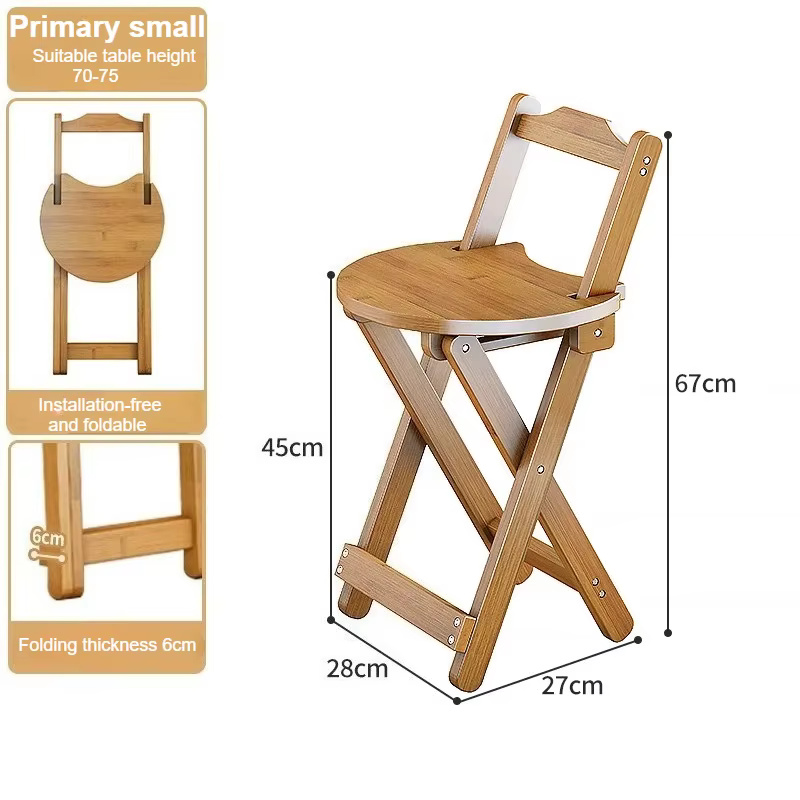 Petite chaise de salle à manger en bambou, tabouret d'art pliable, chaise de Bar multifonctionnelle,