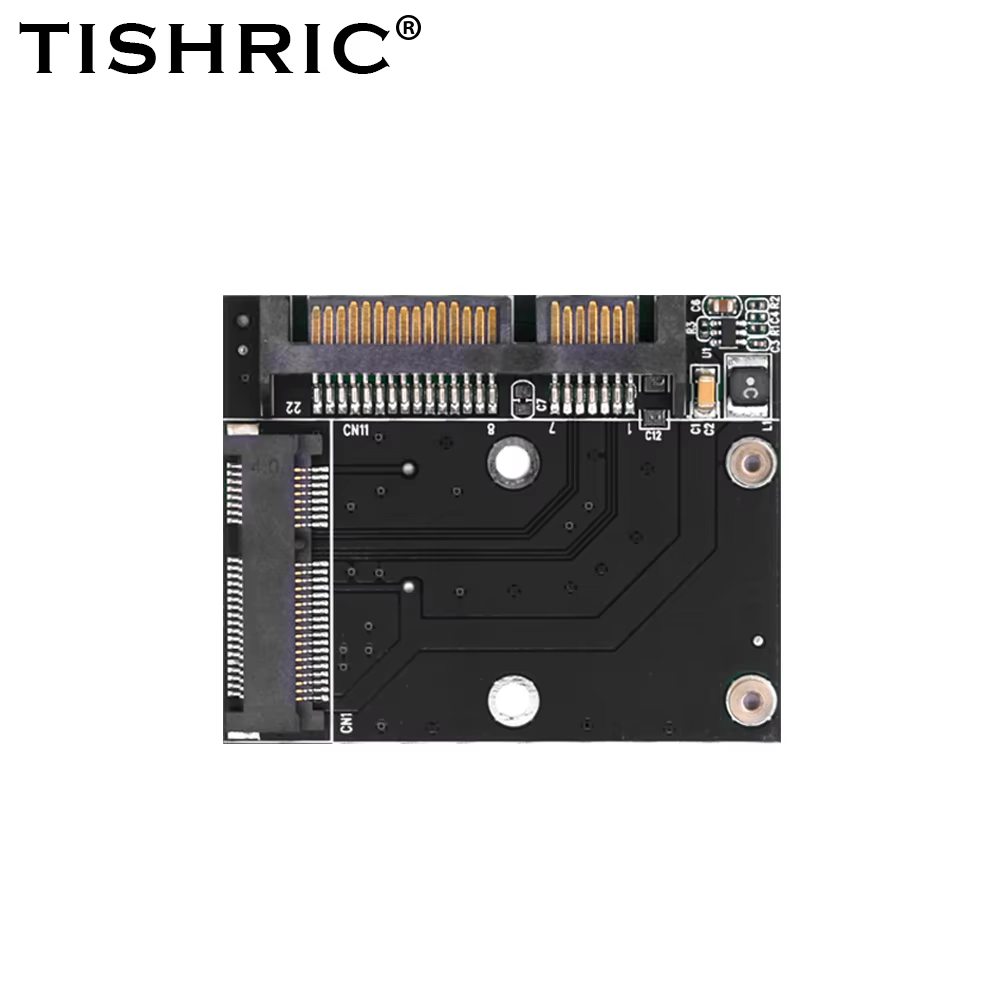 TISHRIC M.2 MSATA SSD vers 2.5 SATA adaptateur M2 Mini PCI SSD convertisseur carte Riser Module cart