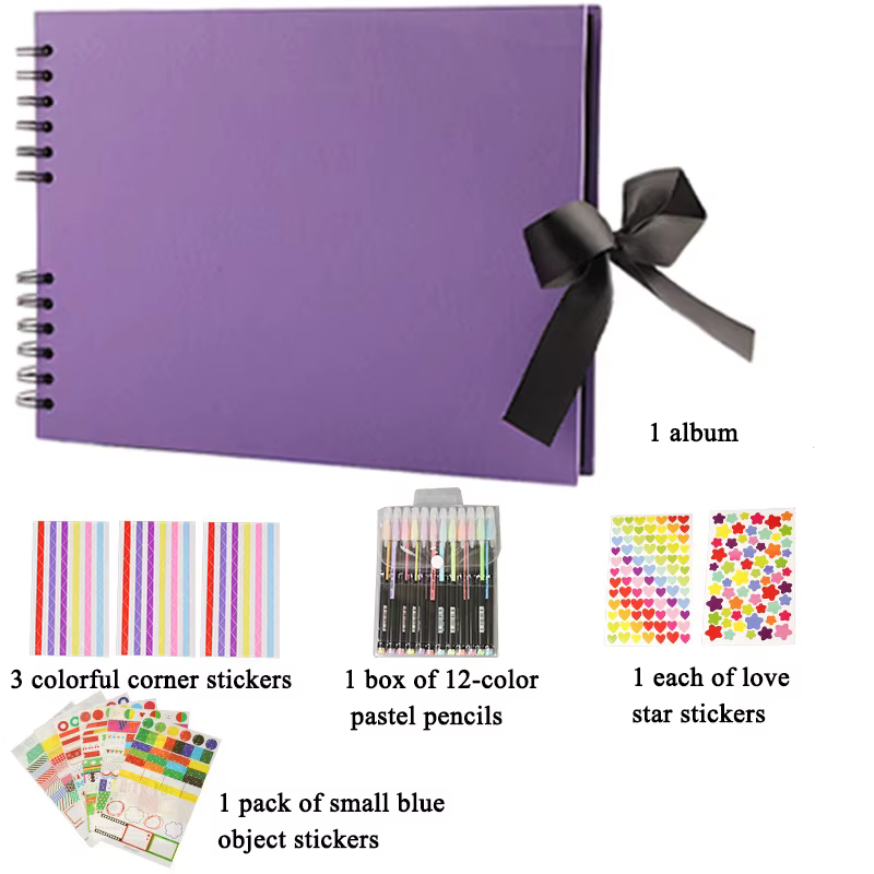 1pc bricolage Scrapbooking créatif Graffiti noir carte Inserts à la main à collectionner Album commé