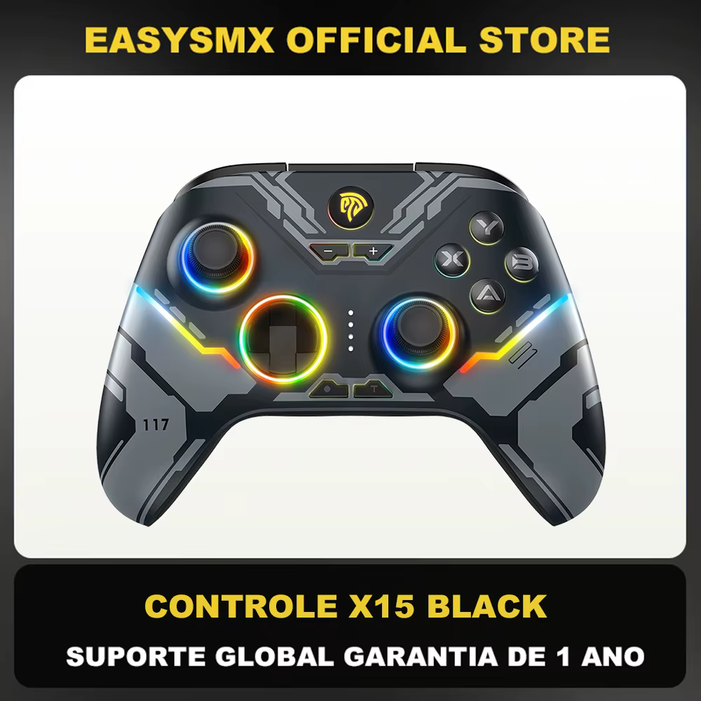 Manette de jeu sans fil EasySMX X15, contrôleur Bluetooth pour PC Windows, Nintendo Switch, Android/