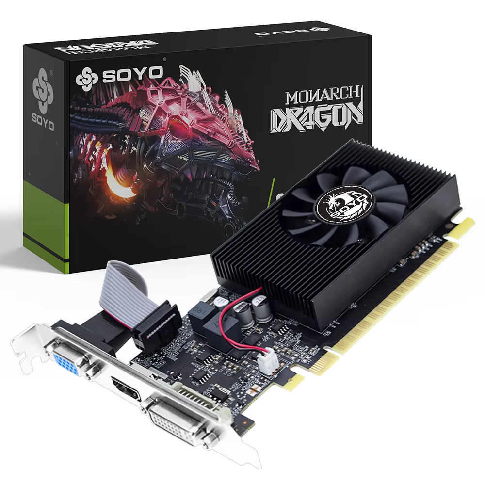 Cartes graphiques SOYO NVIDIA GT730 4G GDDR3 128 bits, carte vidéo HDMI + DP + DVI pour ordinateur d
