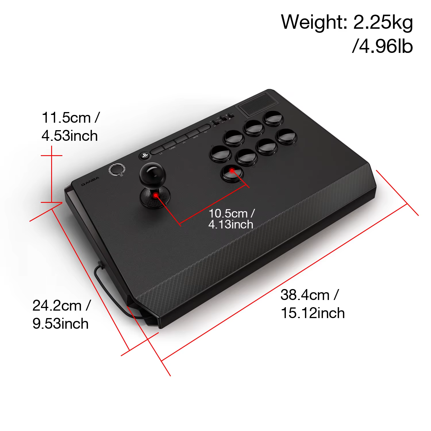 QANBA B1 Titan Arcade bâton Joystick bâton de combat jeu d'arcade Joystick pour PS4/PS5/PC Steam Str