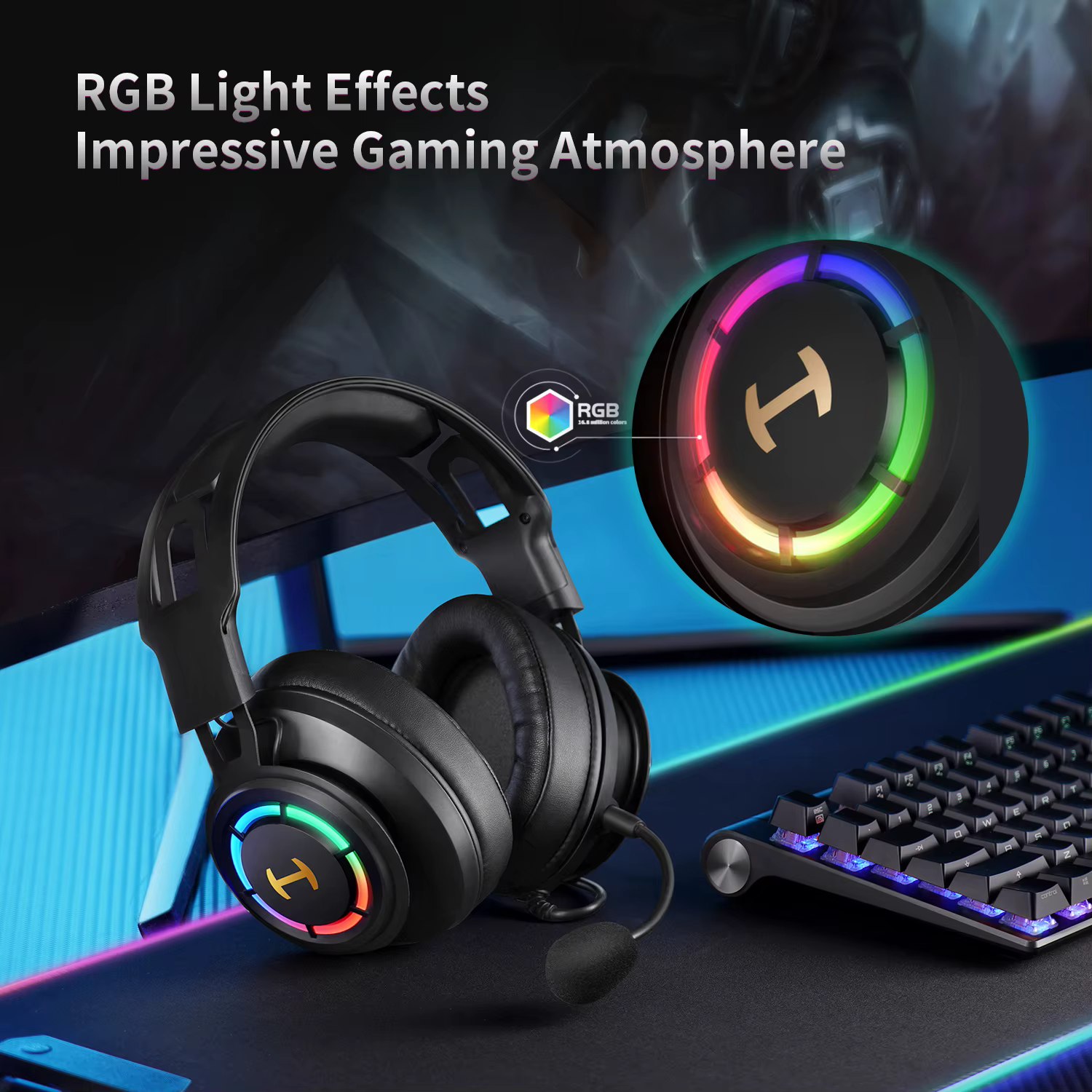 Edifier G35 casque de jeu ENC suppression de bruit micro USB sur l'oreille casque avec 7.1 son envir