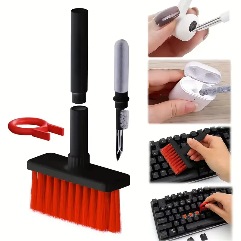 Kit de nettoyage de clavier 5 en 1, nettoyeur pour ordinateurs portables avec extracteur de touches,