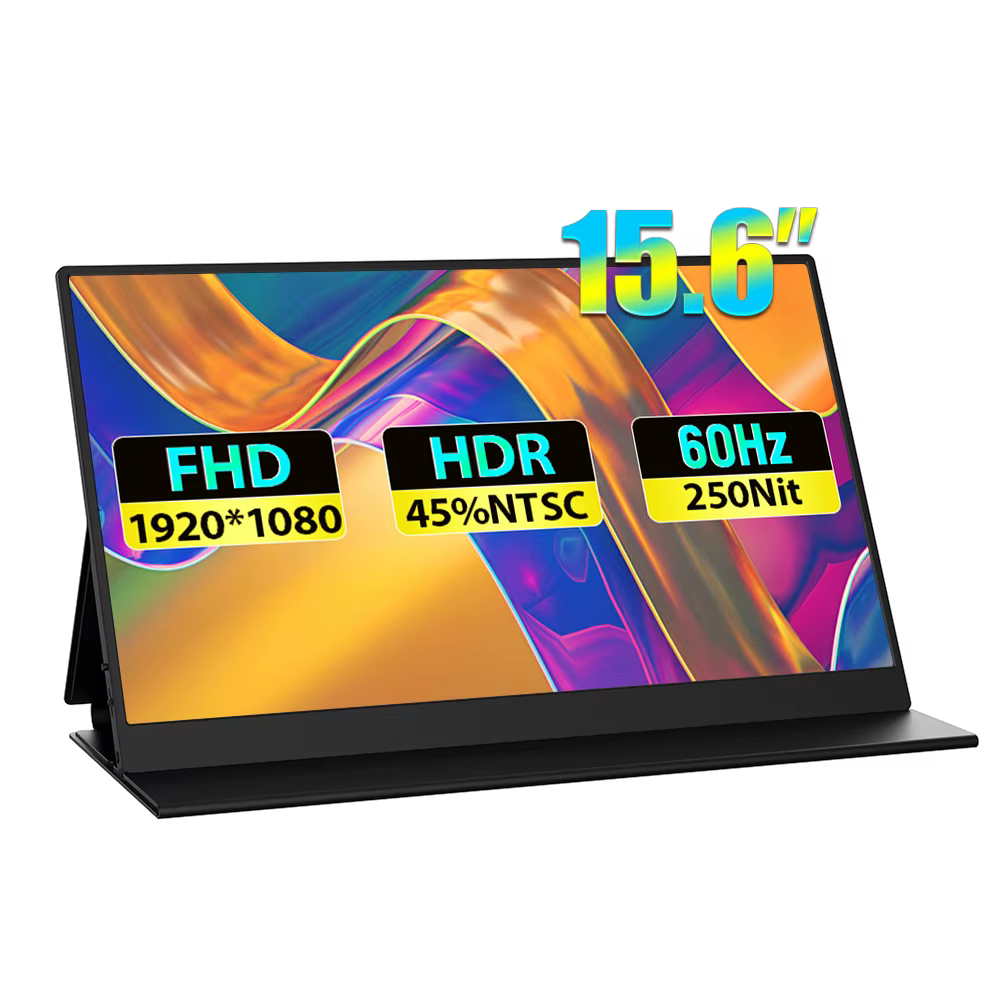 Moniteur portable FHD, écran HDR 15.6 NTSC IPS A +, 1920 pouces, 1080x1200 P, 45%: 1, affichage mobi