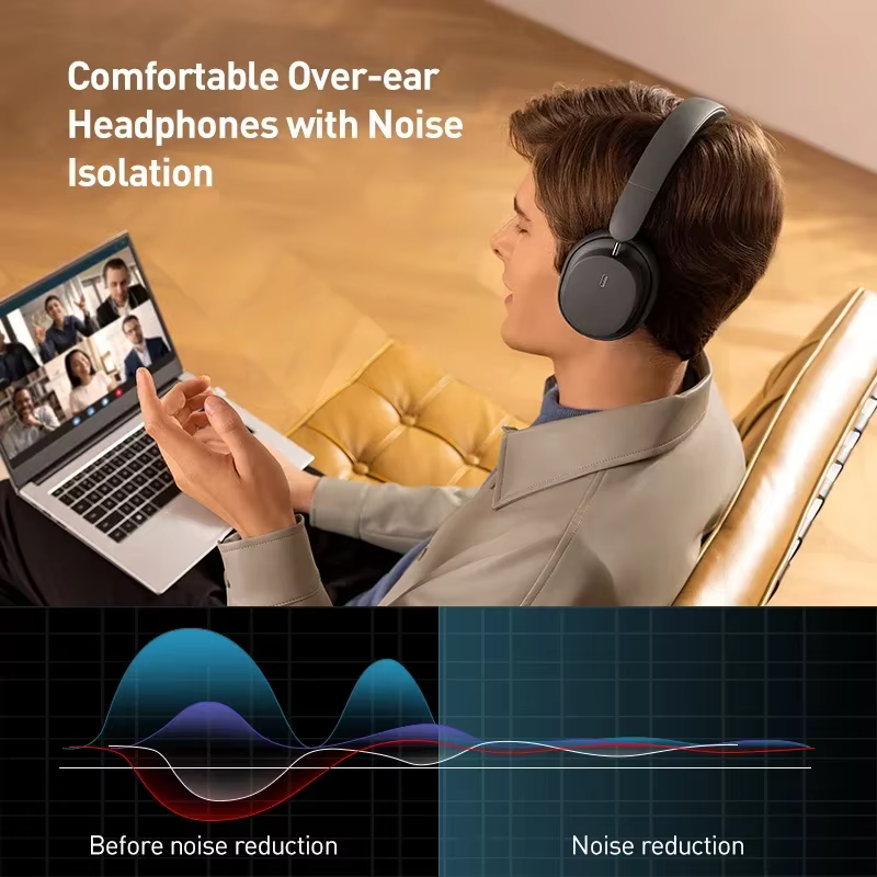 Baseus Bowie D05 casque sans fil Bluetooth 5.3 écouteur HIFI niveau casque 40mm pilote pliable sur l