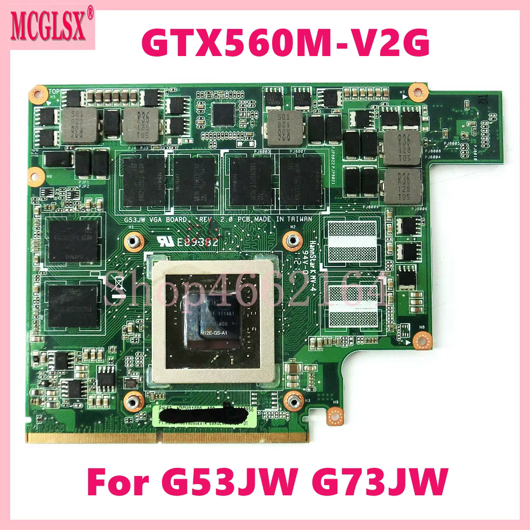 G53JW GTX460M-V1.5G/GTX560M-V2G carte graphique VGA pour ASUS ROG G53SW G53SX G53JW G73SW G73JW cart