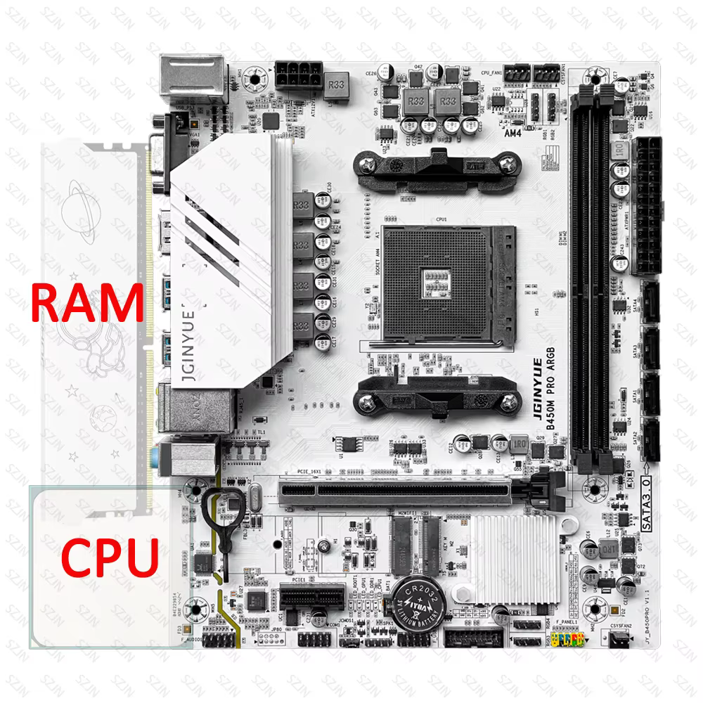 B450M Pro ARGB carte mère de jeu AMD B450 Chipset AM4 prise Support HDMI DP VGA NVME SATA 3.0 6 Gb/s