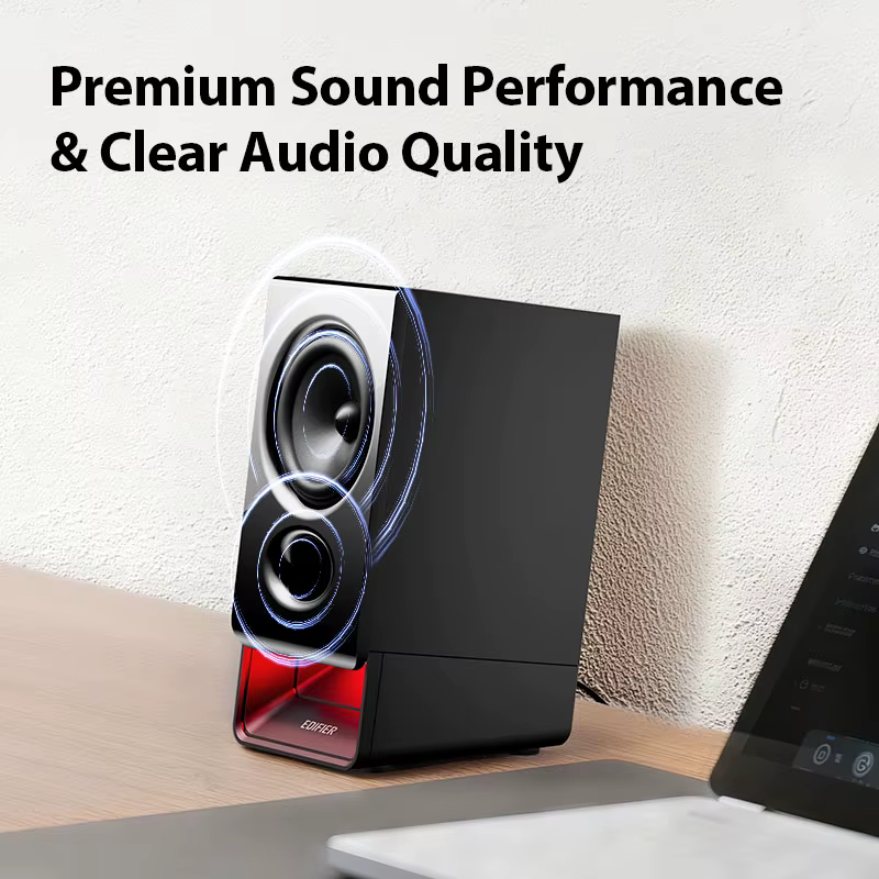 Edifier R20BT Haut-parleur alimenté par USB Bluetooth 6.0 Haut-parleurs d'ordinateur avec effets lum