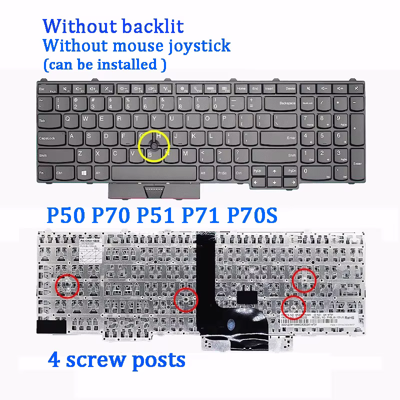 Nouveau clavier d'ordinateur portable d'origine pour LENOVO Thinkpad P50 P70 P51 P71 P70S
