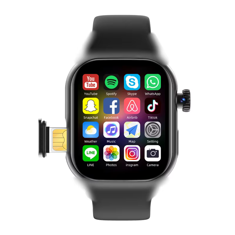 Montre connectée S10 Android 4G/5G LTE avec carte SIM, écran AMOLED 180 ° Caméra rotative, appel v
