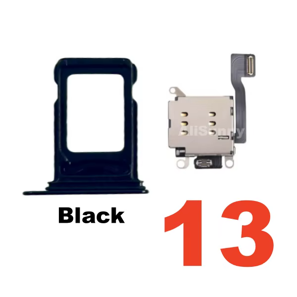 1 jeu de câbles flexibles pour lecteur de carte Sim double + emplacement pour plateau pour iPhone 15