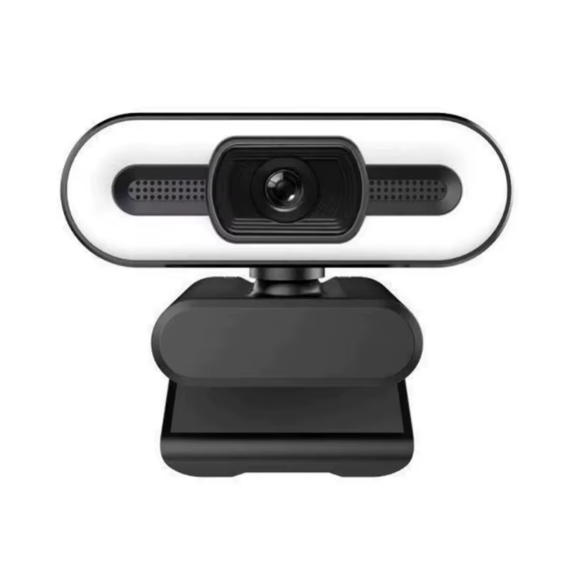 Webcam 4K pour PC avec lumière de remplissage LED, caméra Comperter HD 2K avec Microphone, mise au p