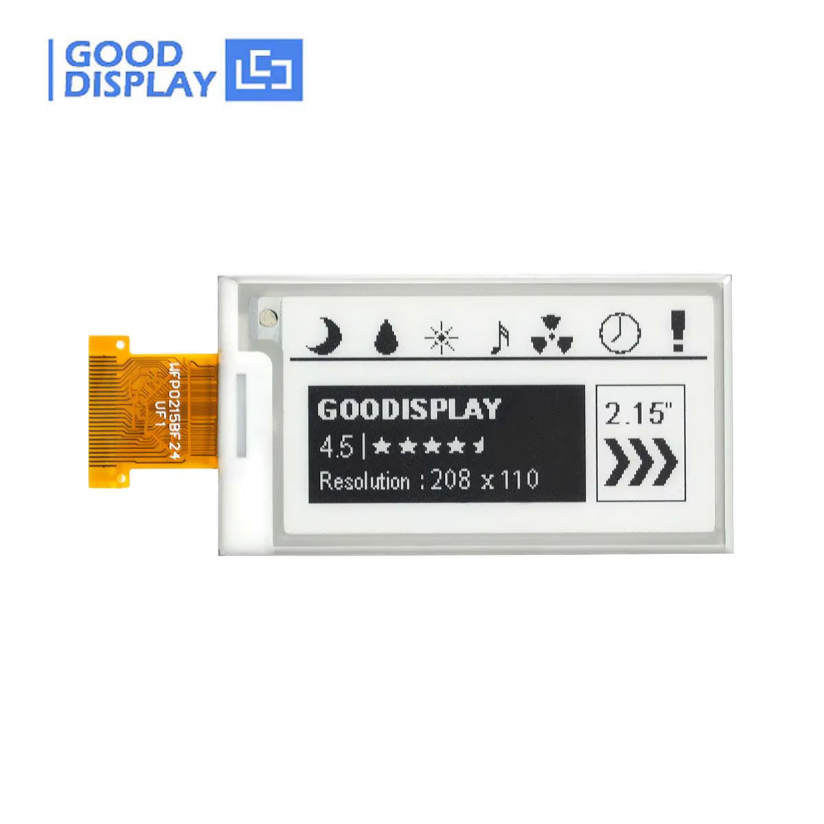 Écran E-Paper SPI de 2,15 pouces, panneau EPD GDEW0215T12 208x112, faible coût, rafraîchissement par