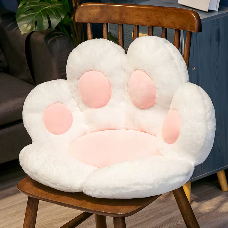 Coussin de chaise en forme de patte de chat, coussin confortable en forme de patte de chat, coussin 