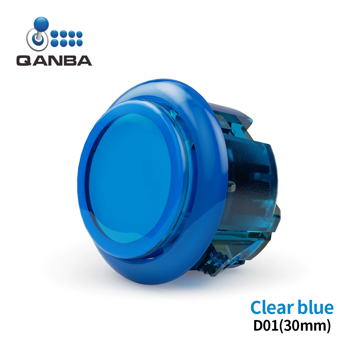 Qanba Gravity KS Arbres mécaniques Bouton-poussoir silencieux 24 mm/30 mm Bouton d'arcade encliqueta