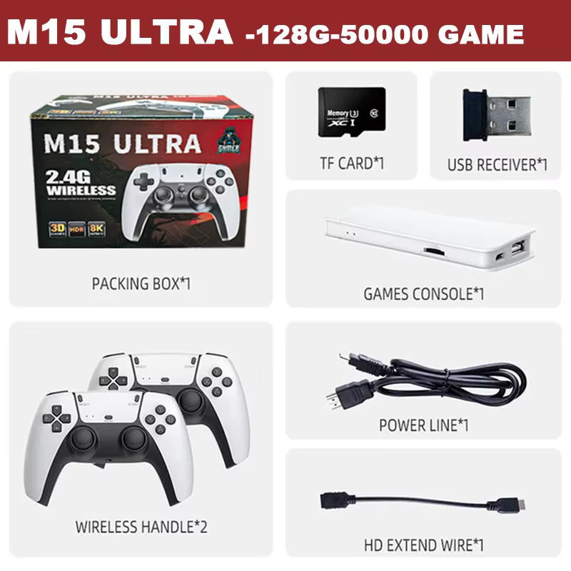 Consoles de jeux vidéo domestiques G7, G8 8K 3D, prennent en charge deux joueurs, 60000 jeux d'arcad