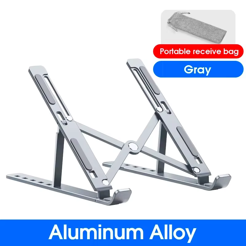 Support pour ordinateur portable en alliage d'aluminium haute performance, réglable, dissipateur de