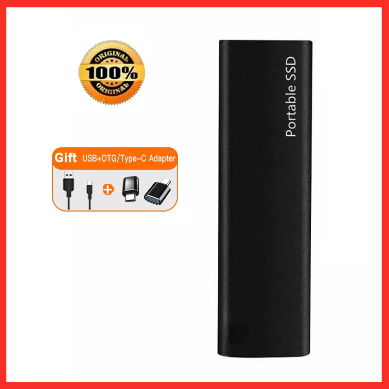 SSD portable 1 To, disque externe à semi-conducteurs USB 3.0/Type-C, disque dur 2 To, dispositif de 