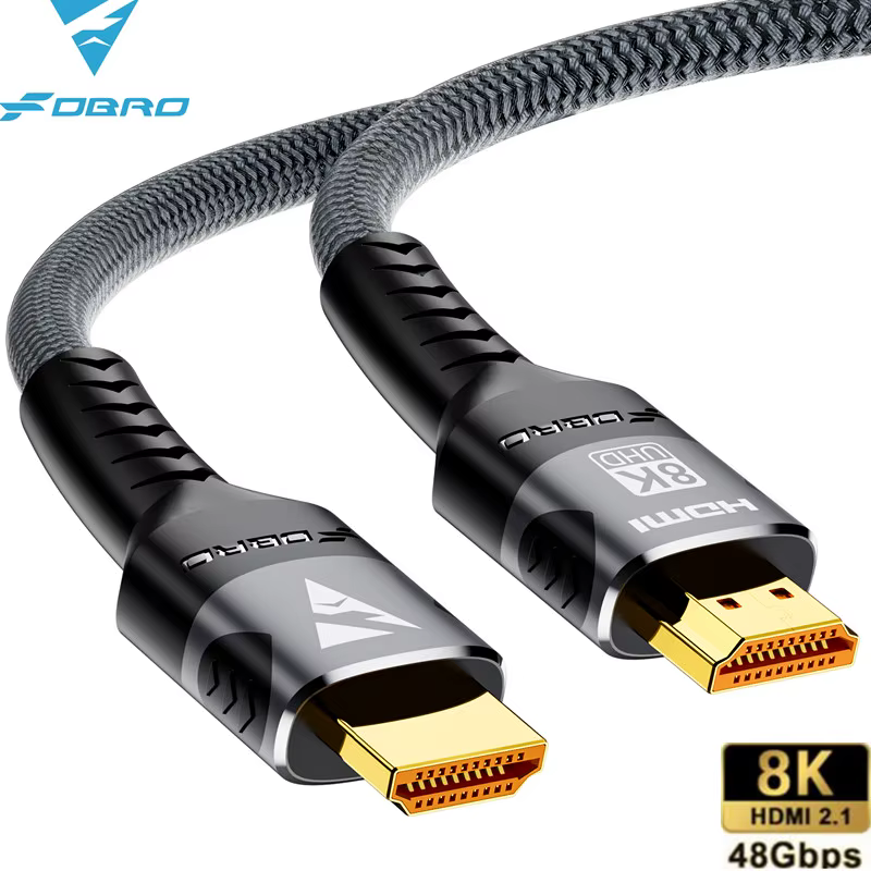 FDBRO 8K HDMI 2.1 câble 4K @ 120Hz 8K @ 60Hz HDMI2.1 câble 48Gbps adaptateur pour RTX 3080 eARC HDR1