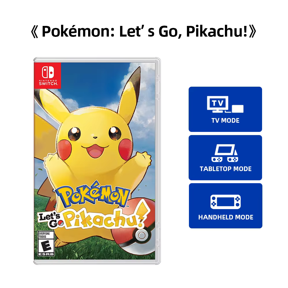 Cartouche de jeu Nintendo Switch, Pokemon, Let's Go, Pikachu, carte fongique, fête pour Switch OLED 