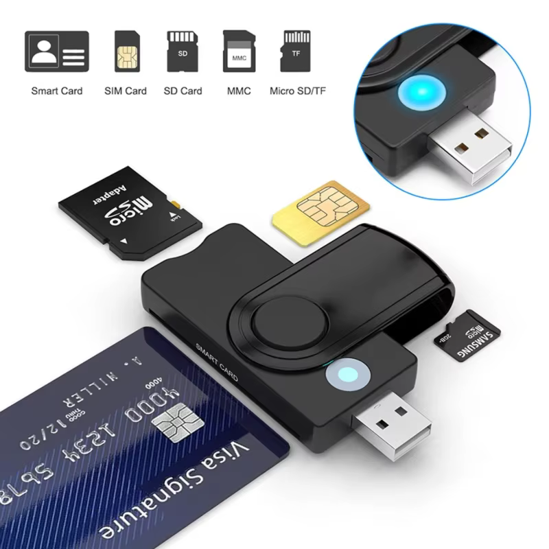 Lecteur de carte intelligent USB 3.0 2.0 TF Micro SD, carte mémoire ID, banque EMV électronique DNIE