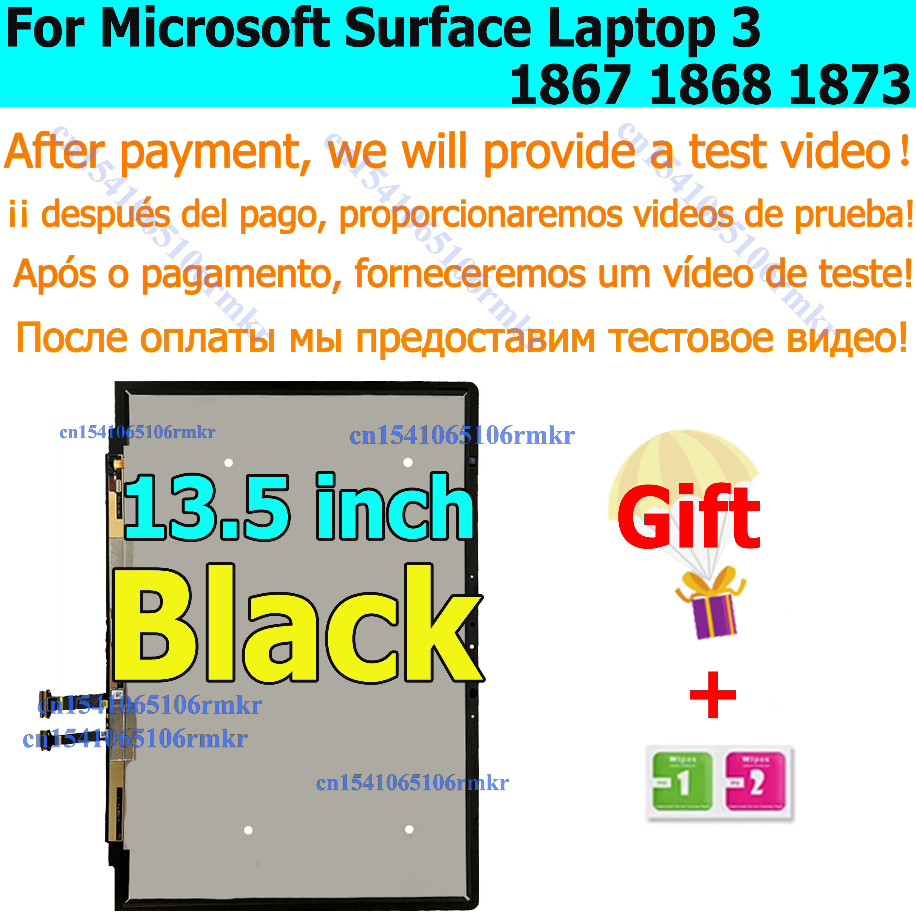13.5 "écran LCD d'ordinateur portable assemblée pour Surface Laptop3 1866 1867 1767 1950 1951 1958 o
