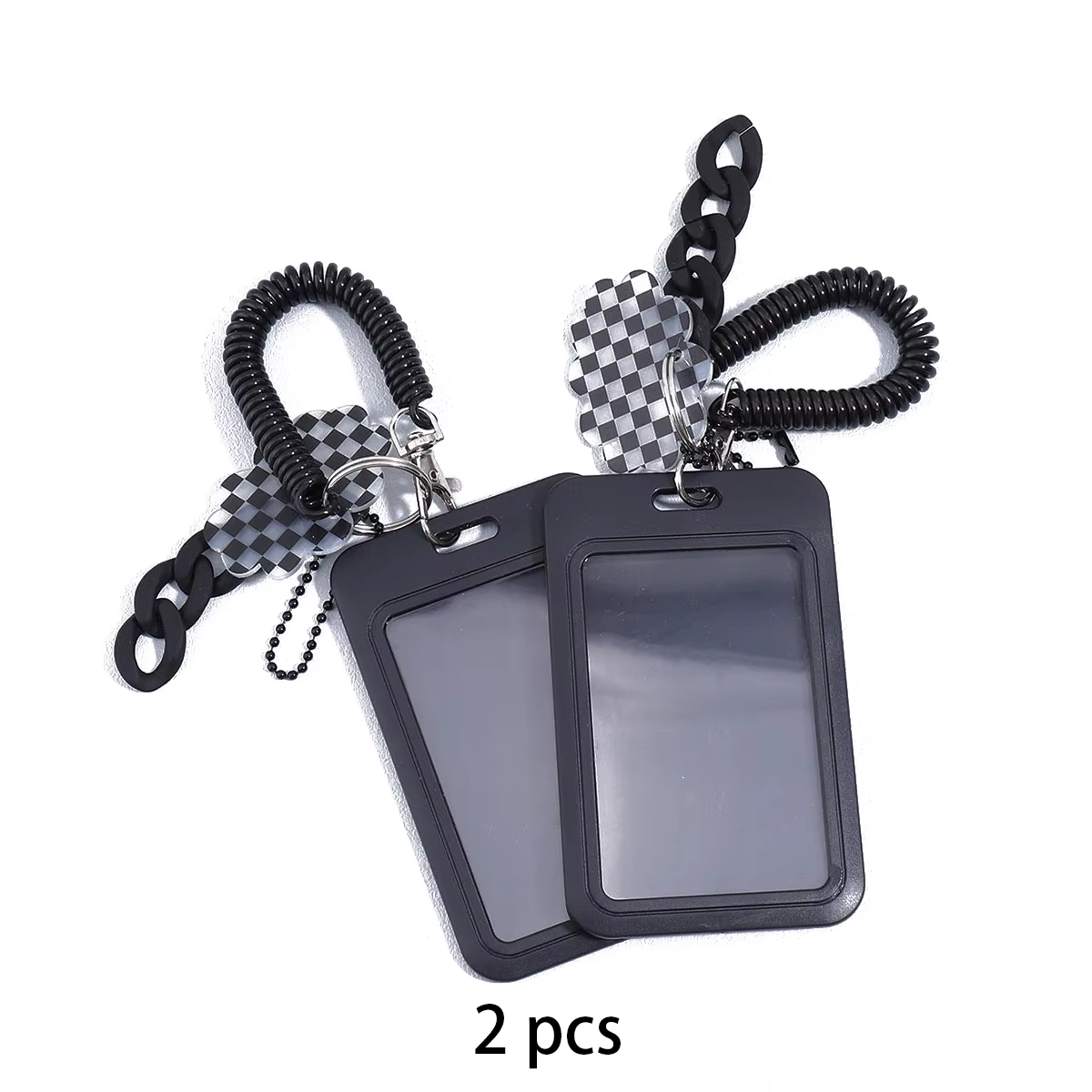 Porte-cartes Kpop de style noir, porte-cartes photo, porte-cartes photo, pendentif de sac, papeterie