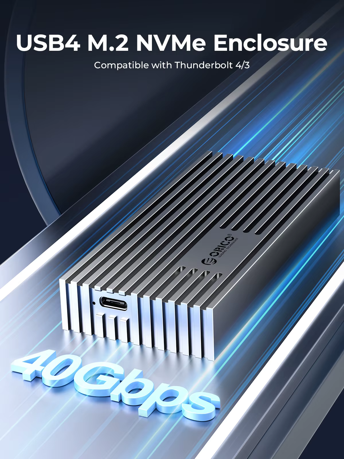 ORICO-Boîtier externe SSD NVMe M.2, USB 4, 40Gbps, PCIe 3.0x4, 20Gbps, 10Gbps, compatible avec Thund