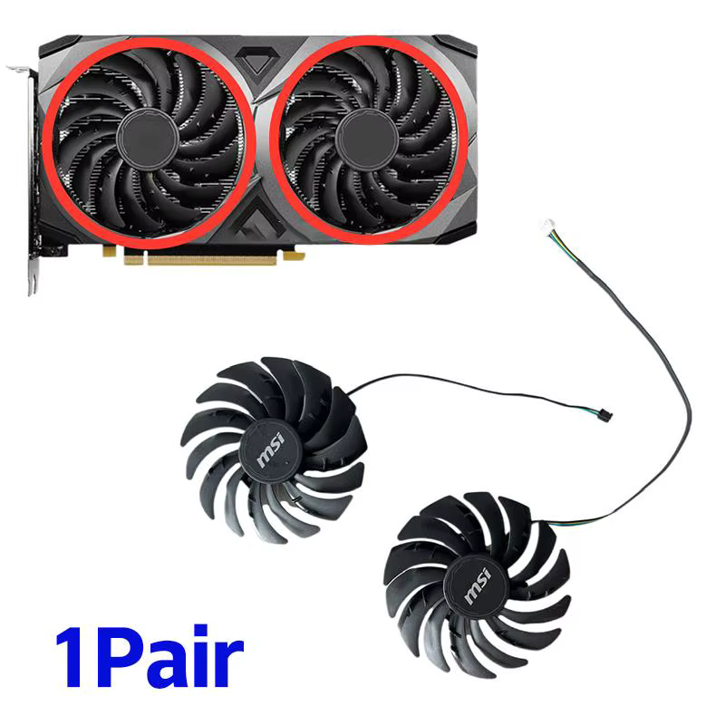 Ventilateur de carte graphique pour MSI GeForce RTX 3070 3060 3060Ti VENTUS 2X OC 95MM PLD10010S12HH