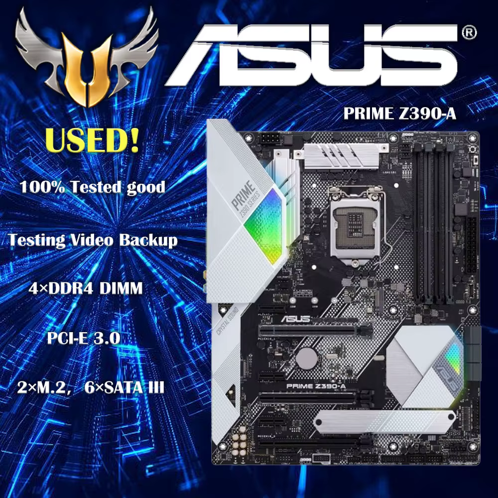 ASUS PRIME Z390-A LGA 1151 ATX 64 Go DDR4 ATX Carte mère de jeu de bureau